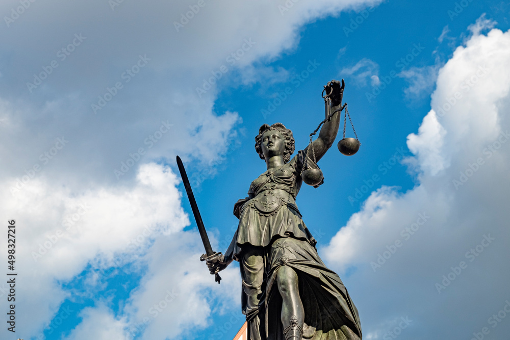statue of Lady Justice at the Roemer in Frankfurt statue of Lady Justice at the Roemer in Frankfurt