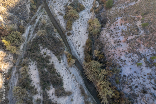 aerial photo of a river in the south of Spain