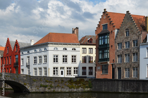Beautiful view of ancient buildings along canal