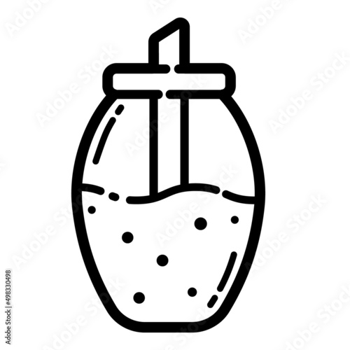 Sugar-bowl Flat Icon Isolated On White Background