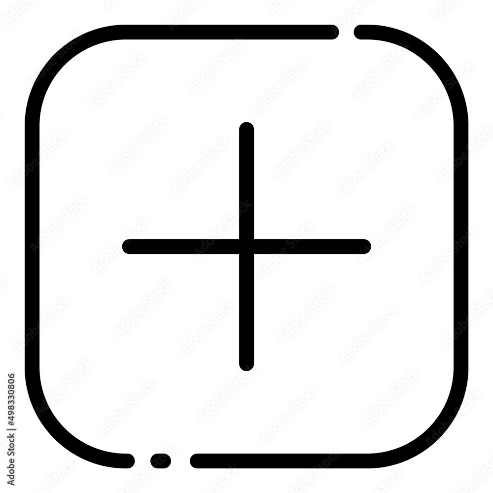 Add Plus Button Flat Icon Isolated On White Background Add Plus Button Flat Icon Isolated On White Background