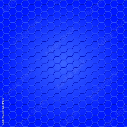 Blue hexagon pattern. Abstract technology vector template