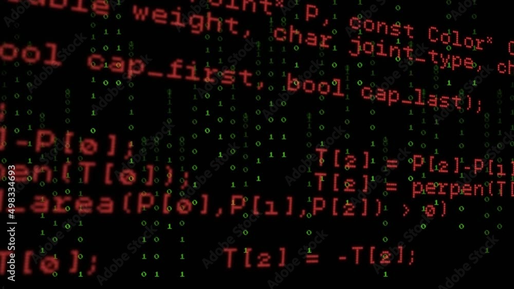 Animation of binary coding and data processing Animation of binary coding and data processing
