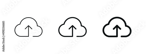 upload icon, cloud uploading symbol, arrow up icon	
