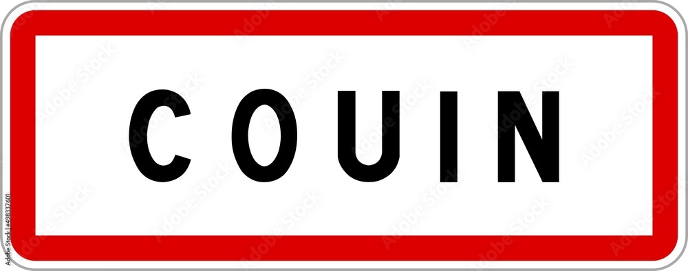 Panneau entrée ville agglomération Couin / Town entrance sign Couin Panneau entrée ville agglomération Couin / Town entrance sign Couin