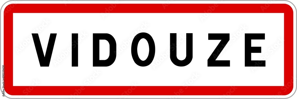 Panneau entrée ville agglomération Vidouze / Town entrance sign Vidouze