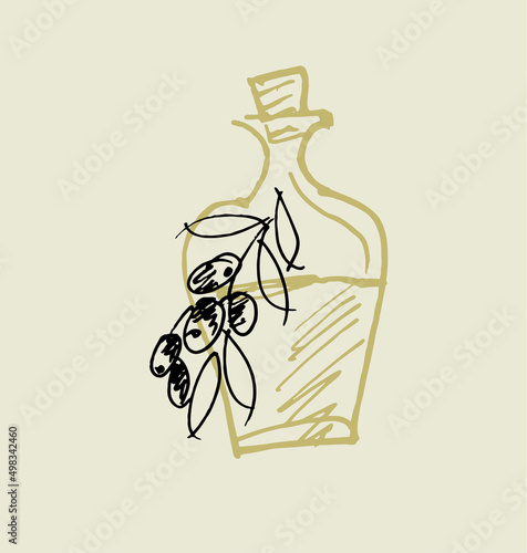 olive oil simple icon. food...