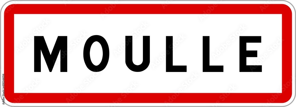 Panneau entrée ville agglomération Moulle / Town entrance sign Moulle