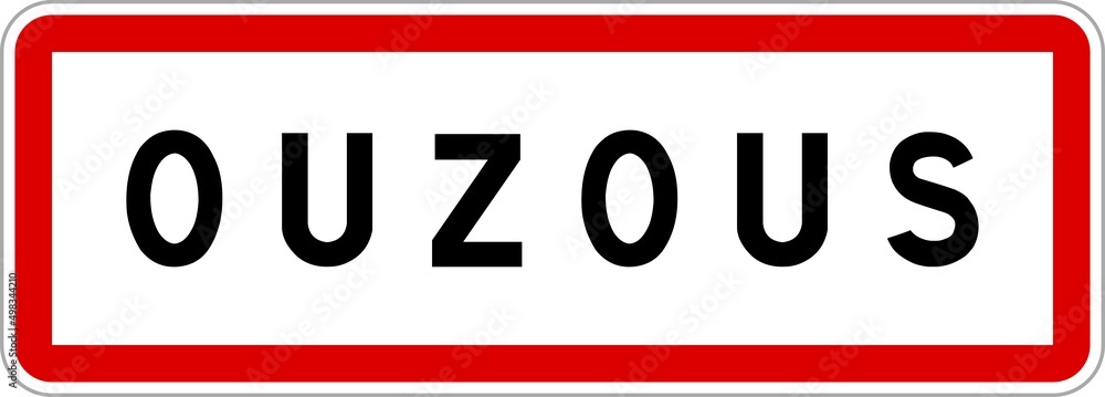 Panneau entrée ville agglomération Ouzous / Town entrance sign Ouzous Panneau entrée ville agglomération Ouzous / Town entrance sign Ouzous