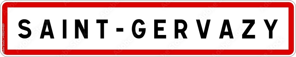 Panneau entrée ville agglomération Saint-Gervazy / Town entrance sign Saint-Gervazy Panneau entrée ville agglomération Saint-Gervazy / Town entrance sign Saint-Gervazy
