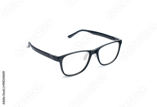 black glasses for working at a computer on a white isolated background