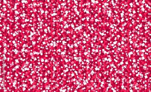 Red Glitter Background - Vector Illustration
