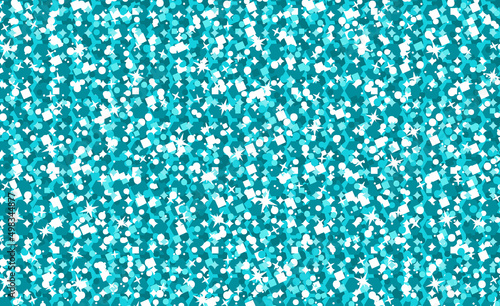 Turquoise Glitter Background - Vector Illustration