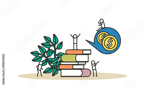 Loan problem man business debt vector financial illustration businessman credit. Crisis finance person concept bankruptcy money investment risk. Bank budget economy trouble. Sad employee borrow