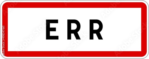 Εκτύπωση καμβά Panneau entrée ville agglomération Err / Town entrance sign Err