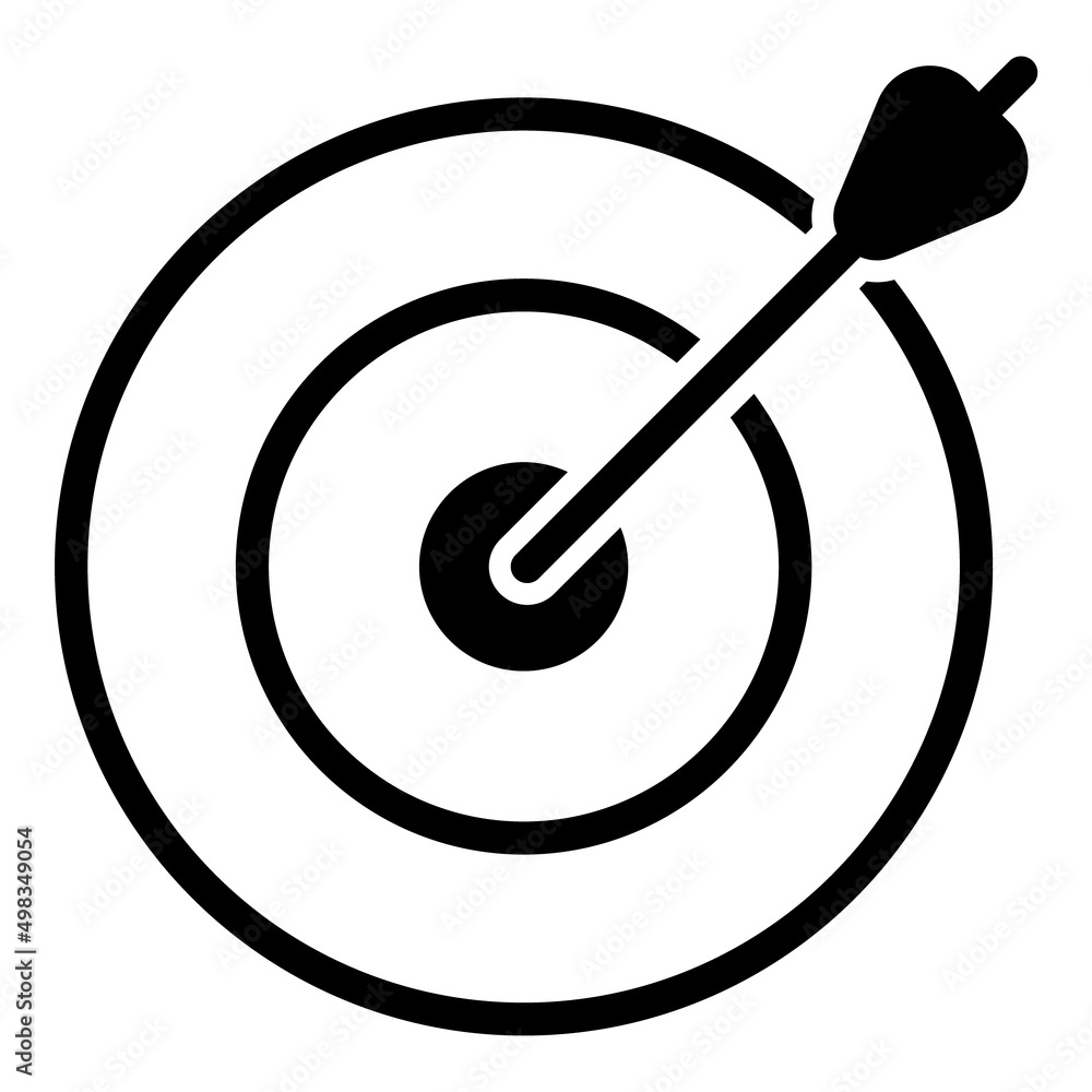 Target Arrow Flat Icon Isolated On White Background Target Arrow Flat Icon Isolated On White Background