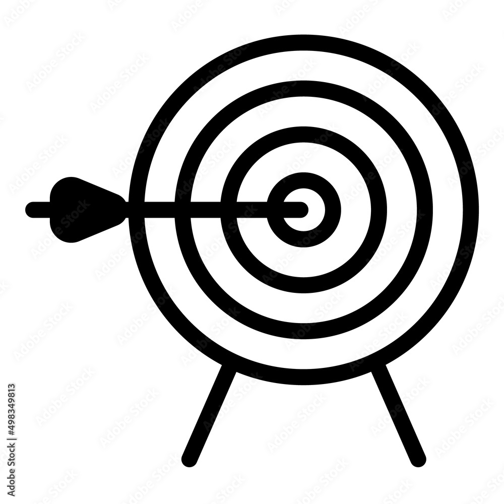 Business Target Flat Icon Isolated On White Background Business Target Flat Icon Isolated On White Background