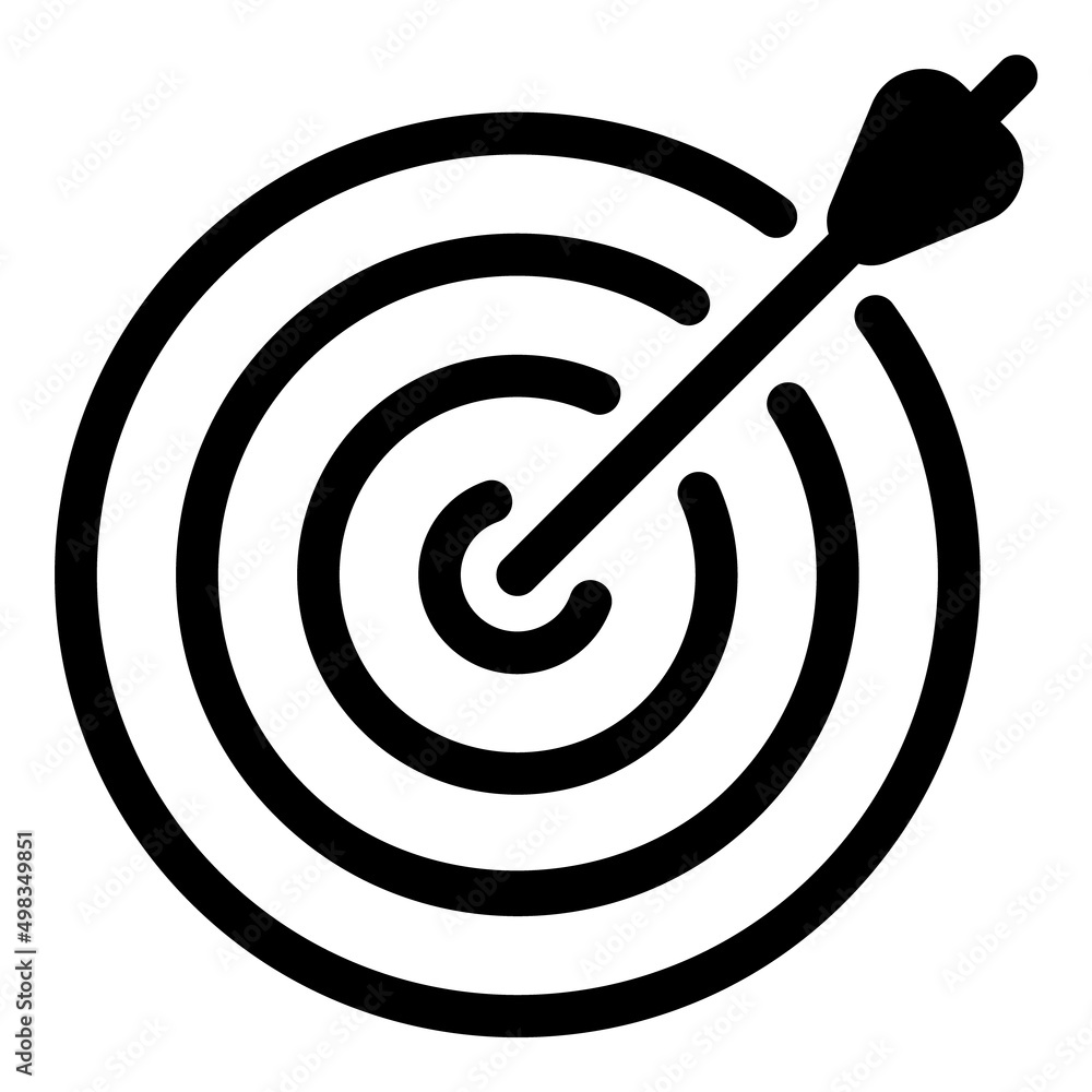 Business Target Flat Icon Isolated On White Background Business Target Flat Icon Isolated On White Background