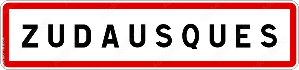 Panneau entrée ville agglomération Zudausques / Town entrance sign Zudausques Panneau entrée ville agglomération Zudausques / Town entrance sign Zudausques