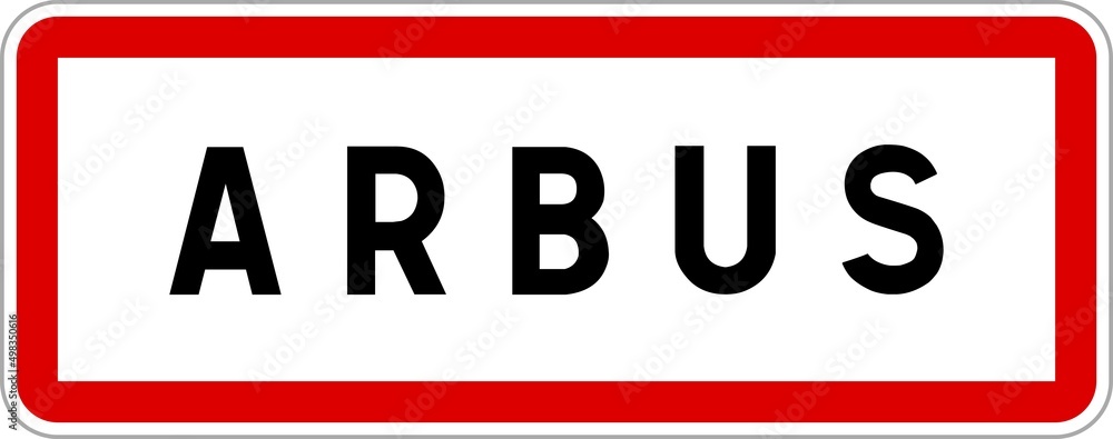 Panneau entrée ville agglomération Arbus / Town entrance sign Arbus Panneau entrée ville agglomération Arbus / Town entrance sign Arbus