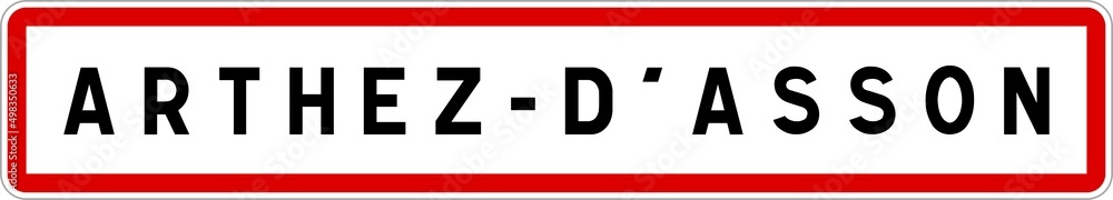 Panneau entrée ville agglomération Arthez-d'Asson / Town entrance sign Arthez-d'Asson Panneau entrée ville agglomération Arthez-d'Asson / Town entrance sign Arthez-d'Asson