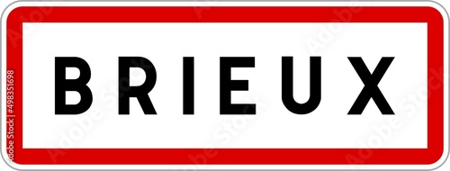 Panneau entrée ville agglomération Brieux / Town entrance sign Brieux photo