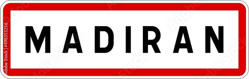 Panneau entrée ville agglomération Madiran / Town entrance sign Madiran