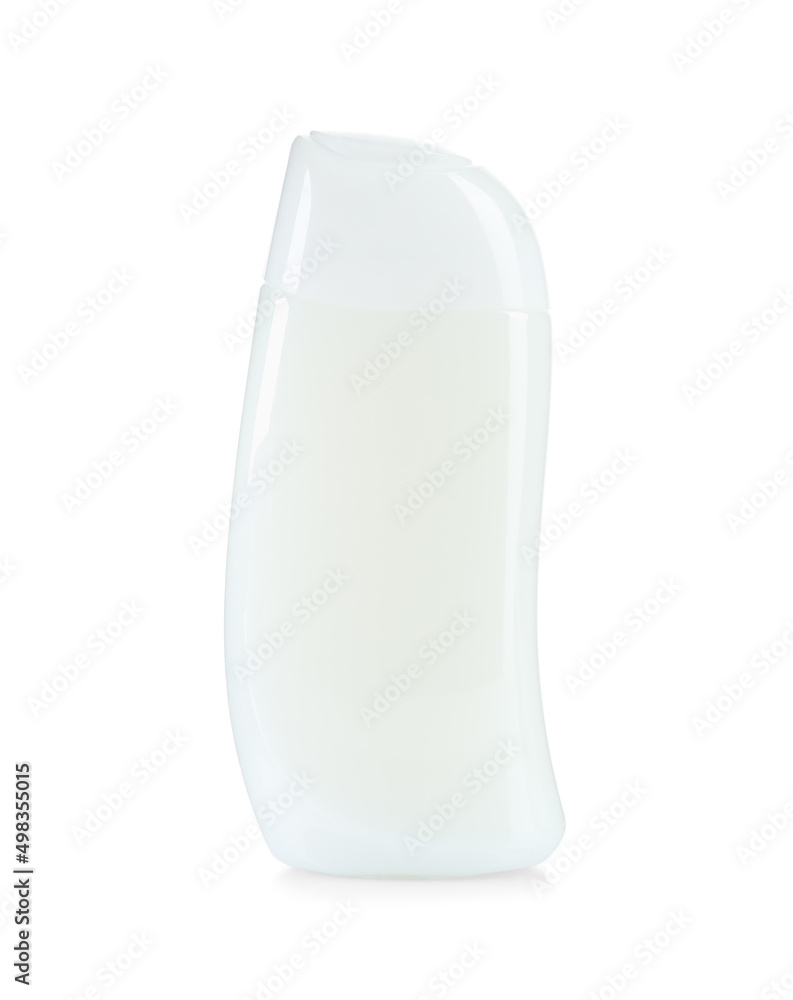 Bottle of bath foam isolated on white Bottle of bath foam isolated on white