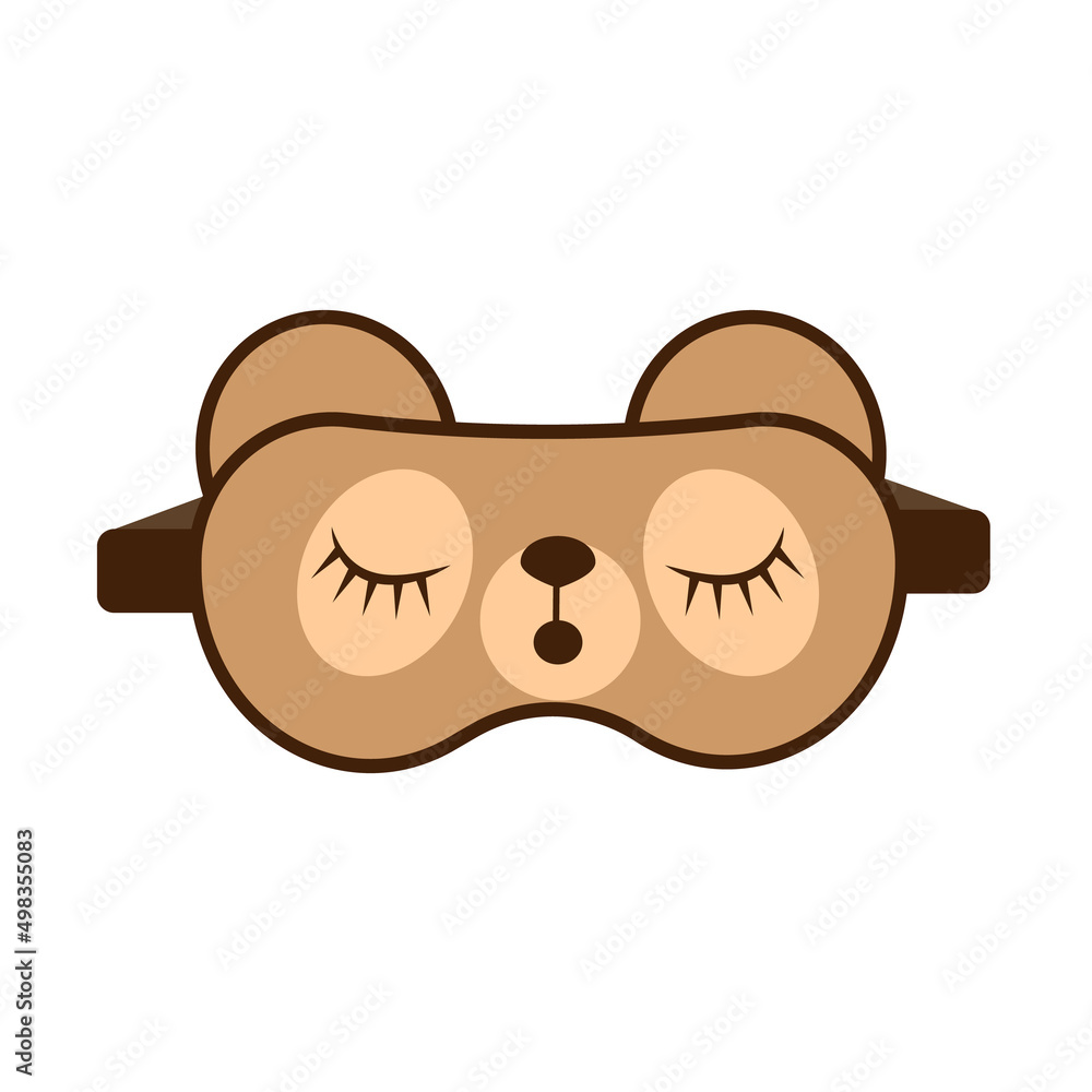 Eye mask vector sleeping night accessory relax resst in traveling illustration