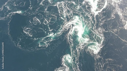 Seawater whirlpools from ca 50 m height / Saltstraumen  