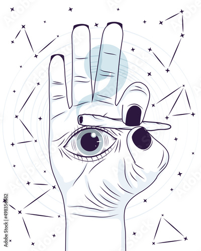 mystic hand with tobacco