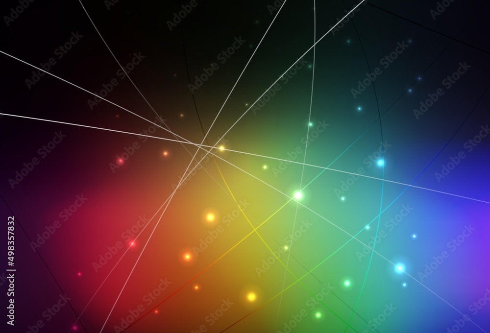 Fototapeta premium Dark Multicolor vector texture with triangles and circles.