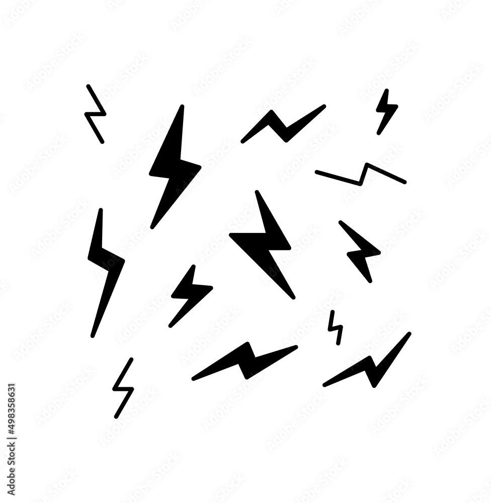 Lightning Bolts / Electricity / Sparks Doodle Vector Lightning Bolts / Electricity / Sparks Doodle Vector