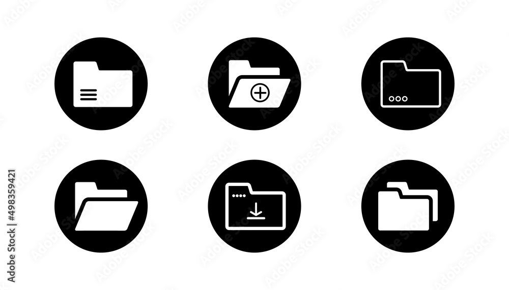 Big set with folder icon isolated on white background. Big set with folder icon isolated on white background.