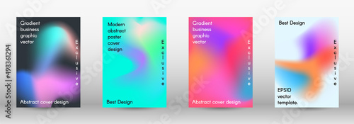 Wallpaper Mural Set for liquid on colorful background. Futuristic vector illustration. Torontodigital.ca