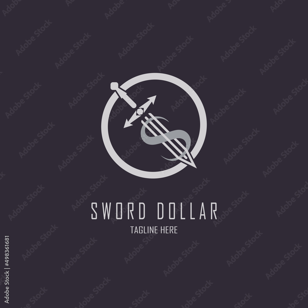 sword dollar letter s logo template design vector for brand or company and other sword dollar letter s logo template design vector for brand or company and other