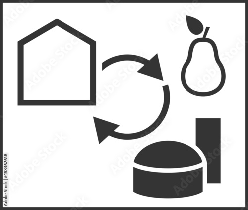 A biogas plant is used to produce biogas by fermenting biomass. Feeding into the public gas network