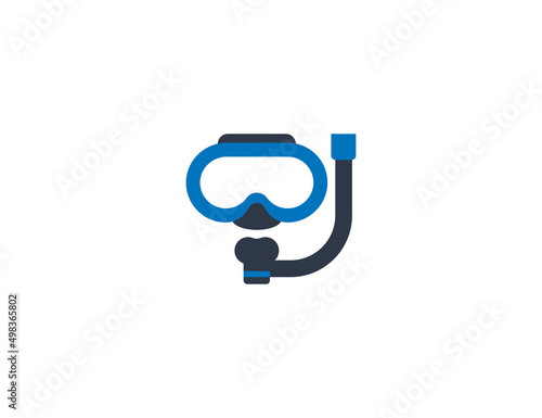 Diving Mask vector flat emoticon. Isolated Diving Mask illustration. Diving Mask icon