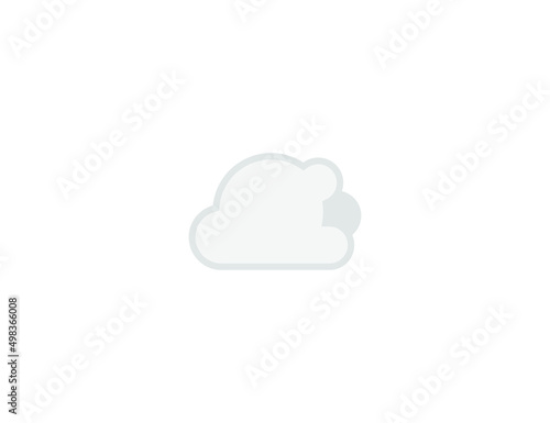 Cloud vector flat emoticon. Isolated Cloud illustration. Cloud icon