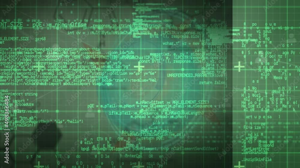 Animation of scan scope over data processing and grid Animation of scan scope over data processing and grid
