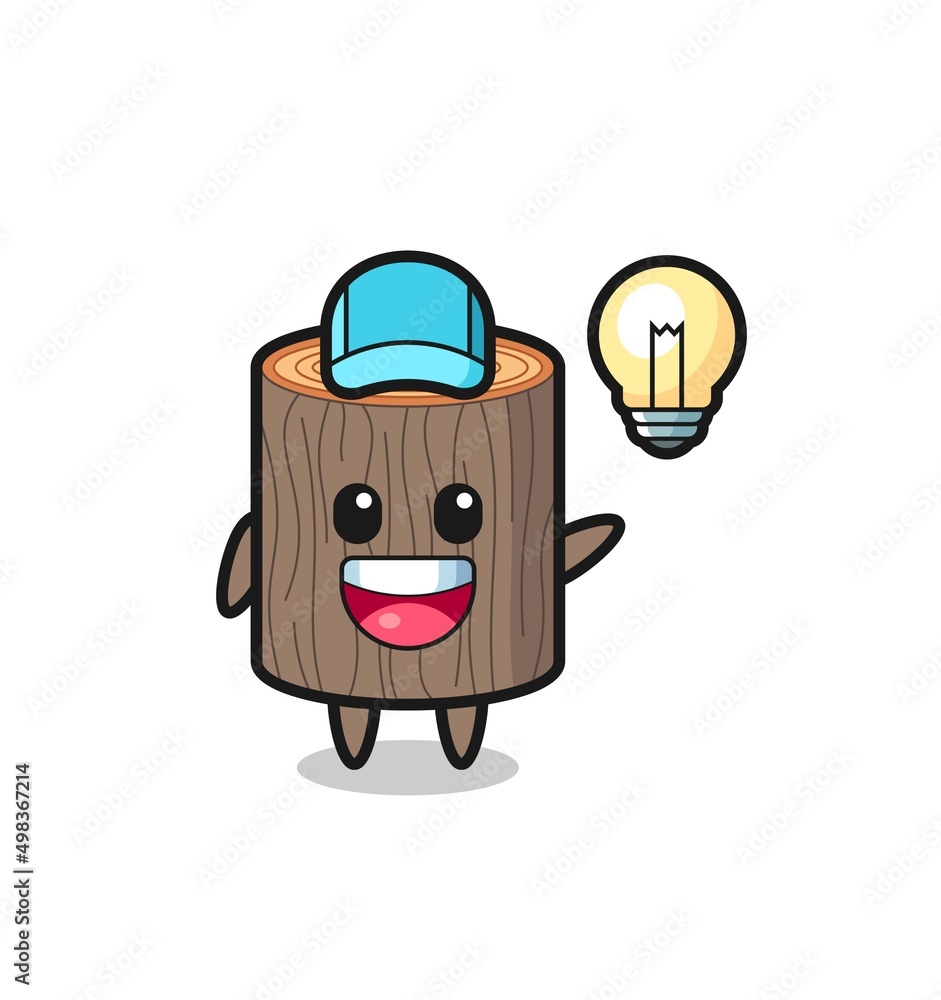 tree stump character cartoon getting the idea tree stump character cartoon getting the idea