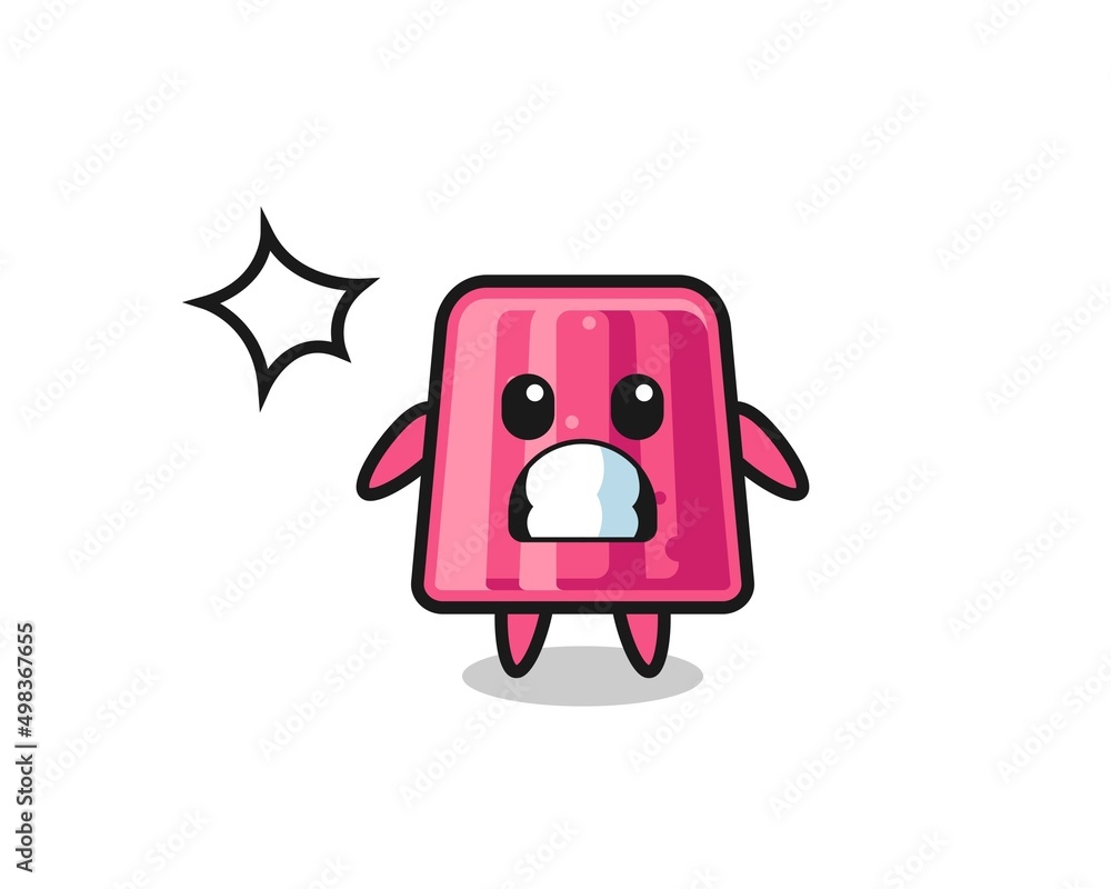 Obraz premium jelly character cartoon with shocked gesture