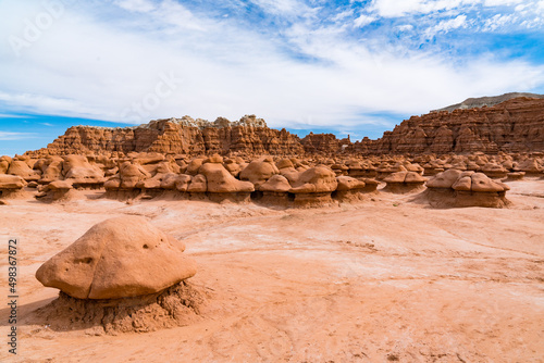 Hoodoo Rock Formations at Goblin Valley State Park in Utah