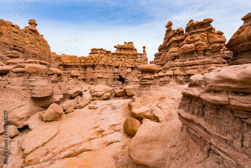 Hoodoo Rock Formations at Goblin Valley State Park in Utah