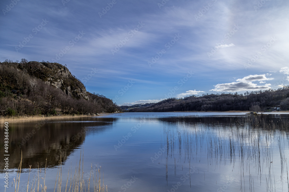 lake in the mountains of Sandnes, norway