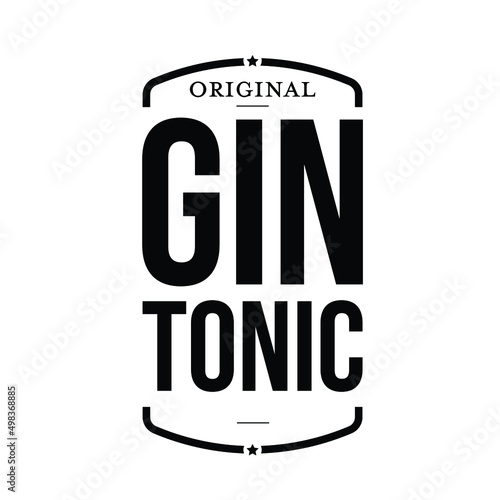 Cocktail Gin Tonic vintage sign