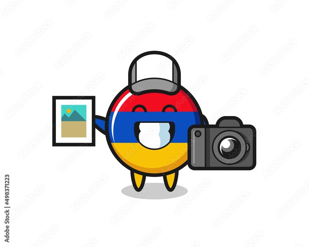 Character Illustration of armenia flag as a photographer Character Illustration of armenia flag as a photographer