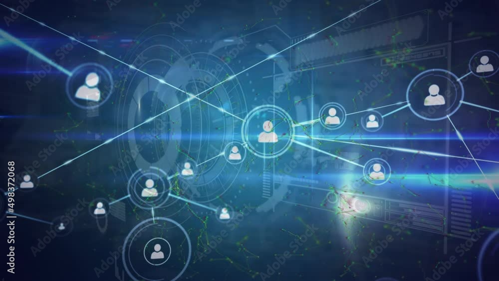 Animation of scope scanning over network of connections Animation of scope scanning over network of connections