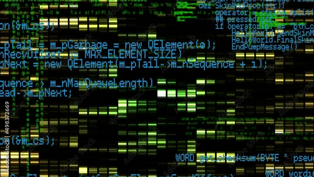 Animation of science data processing over dark background Animation of science data processing over dark background