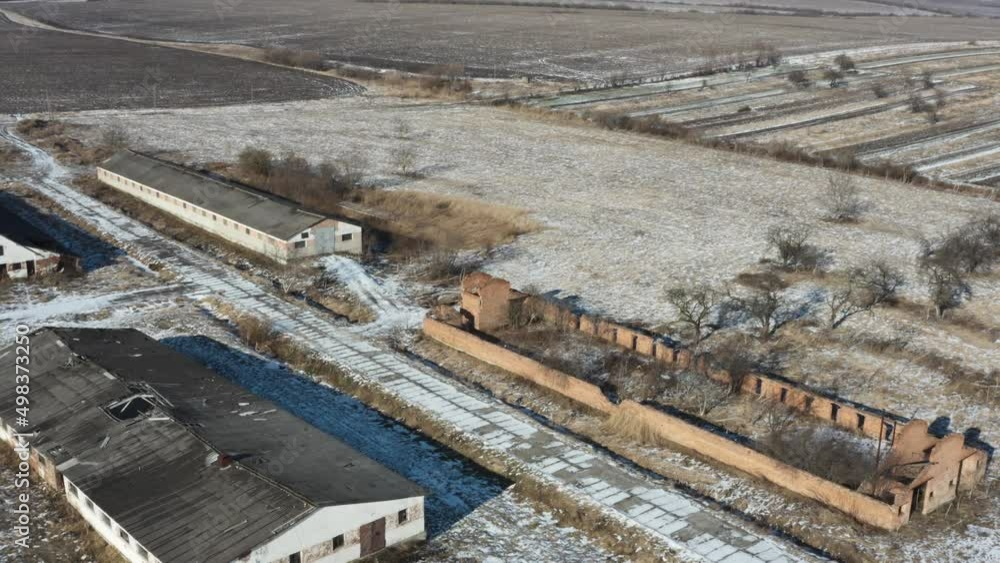 aerial-flyover-above-abandoned-stables-of-the-bankrupt-collective-farm